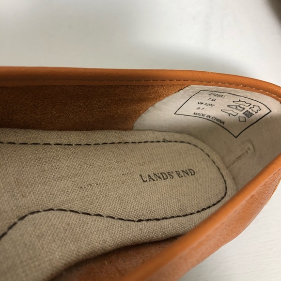 LANDS’ END Women Leather Women’s flat  7M - Picture 5 of 8